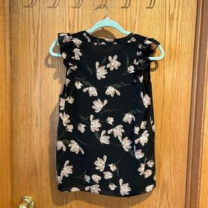 Flowered blouse black size small